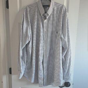 Ralph Lauren Black and White Plaid Shirt